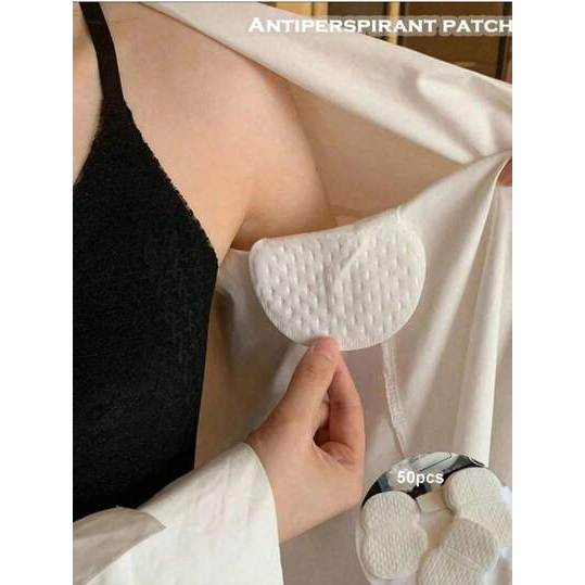 1/5/10/20/50/100/150 Peças Conjunto de Almofadas Descartáveis de Tecido Não Tecido Invisível, Patch Anti-Suor Minimalista Branco para Axilas, Para Prevenção de Suor Duradoura e Eficaz, Absorção de Suor Invisível