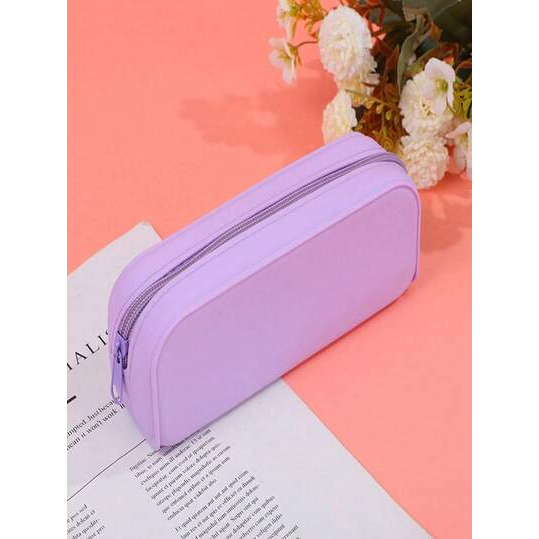 1 Peça Estojo de Lápis para Estudante, Capacidade Grande, Material de Silicone à Prova d'Água, Abertura e Fechamento com Zíper, Organizador de Canetas, Organizador de Mesa, Estojo de Lápis, Porta-Canetas, Estojo de Lápis Fofo, Organizador de Mesa de Escri