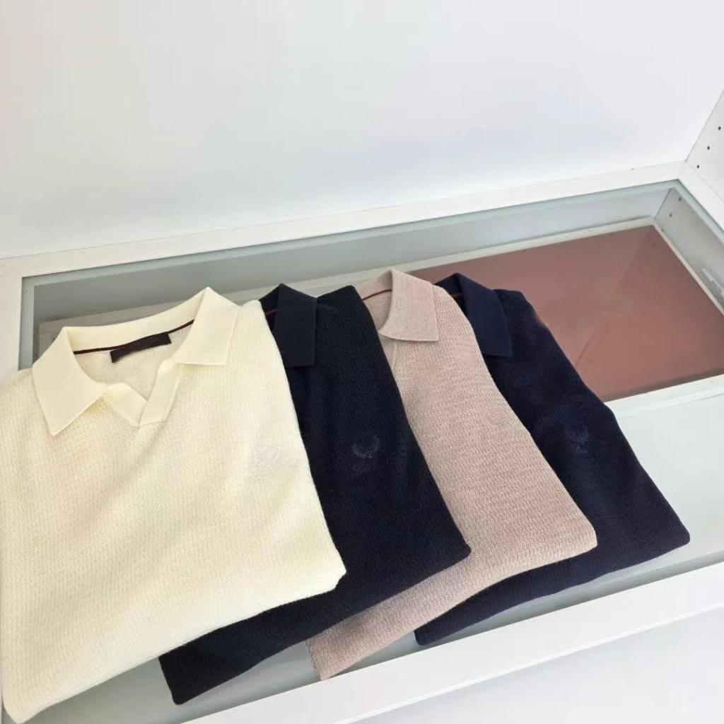 2025 Novo negócio masculino casual manga curta impressa camisa polo elegante respirável confortável e versátil topo