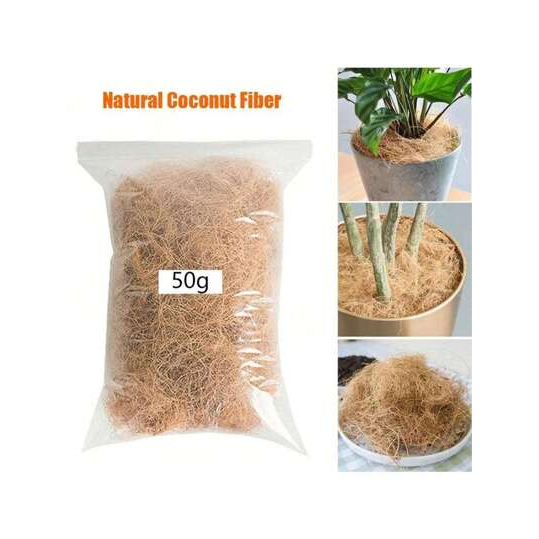 50g Coco Coco Fibra de Casca de Coco Orquídeas Artesanato Cama de Animal de Estimação À Prova de Insetos Protege Plantas Mantém a Temperatura do Solo