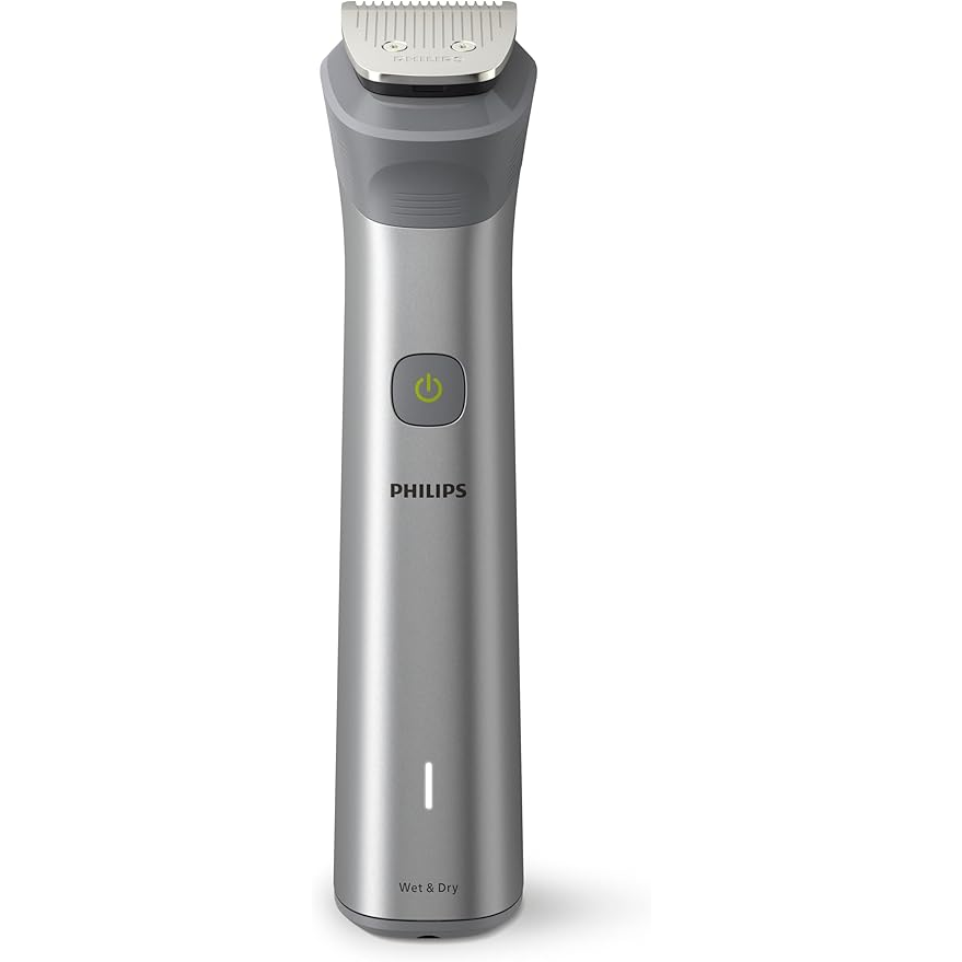 Aparador de Pelos Multigroom 12 em 1 Philips Series 5000 para Rosto, Corpo e Cabelos, Tecnologia BeardSense, À Prova d´água - Bivolt, Máquina de Barba MG5950/15
