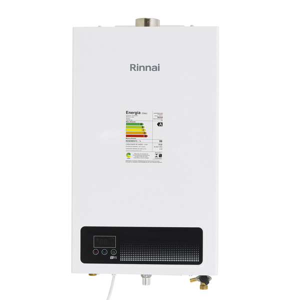 Aquecedor de Água a Gás Rinnai 15L/min GN Branco Digital E15