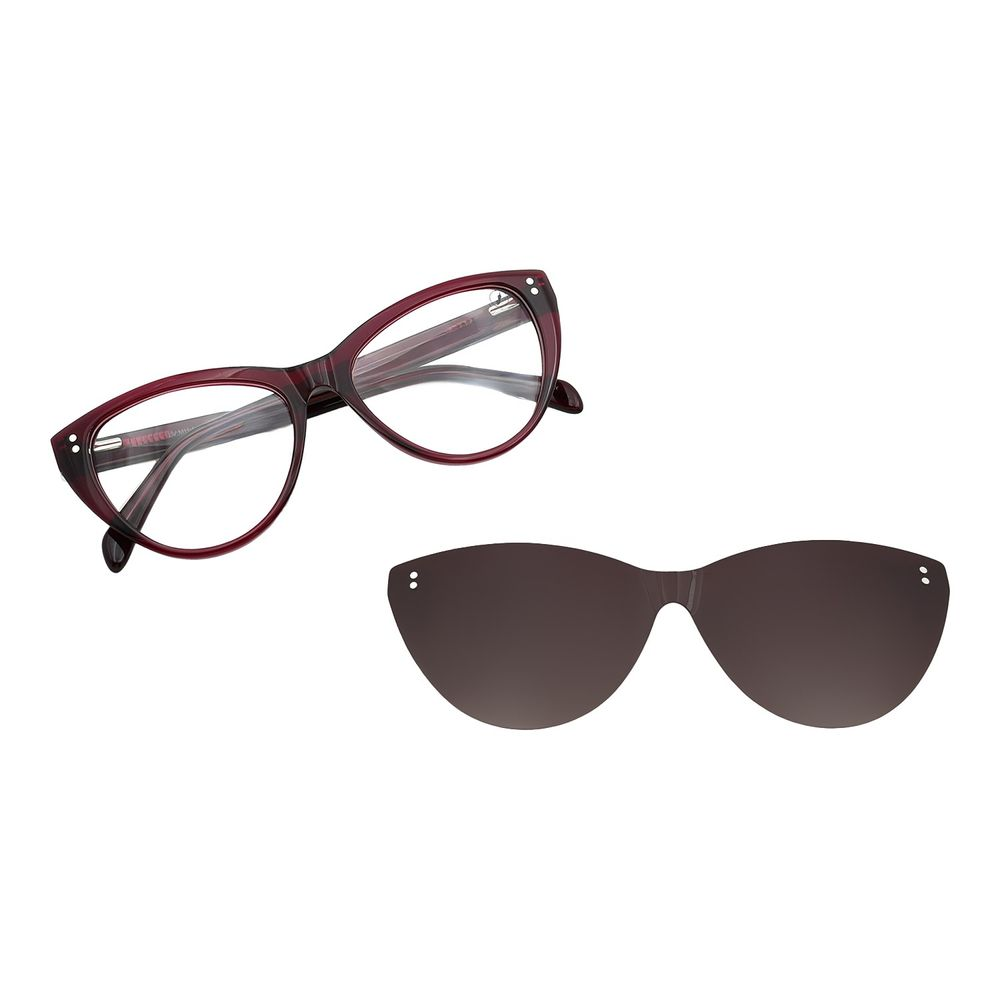 Armação Para Óculos de Grau Feminino Chilli Beans Multi Polarizado Vermelho - LV.MU.1421.5716 M