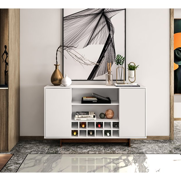 Buffet 2 Portas com Adega Richmond Branco/Tannat