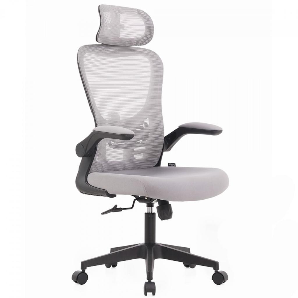 Cadeira De Escritório Dr. Office Handy V2, Mesh, Cinza e Preta, DR-CH-HV2R1DGF