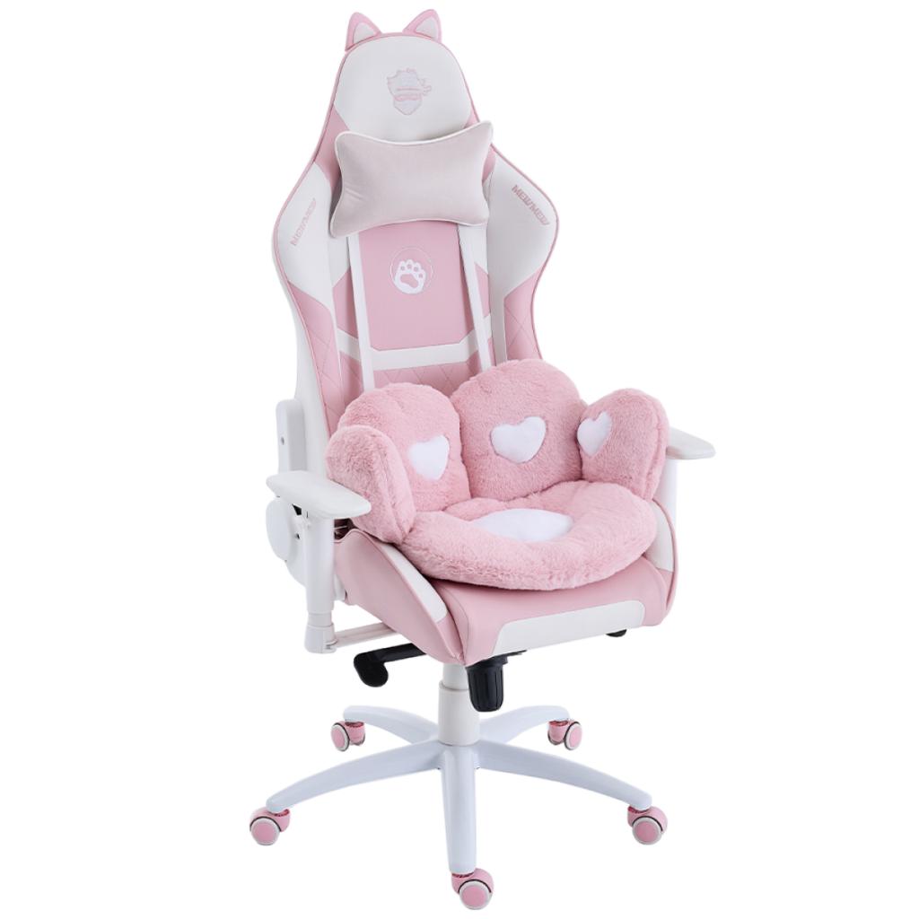 Cadeira Gamer Ninja MewMew Pro Edition, Reclinável, 2D, Rosa e Branco, GN-CH-MPR2DPWL