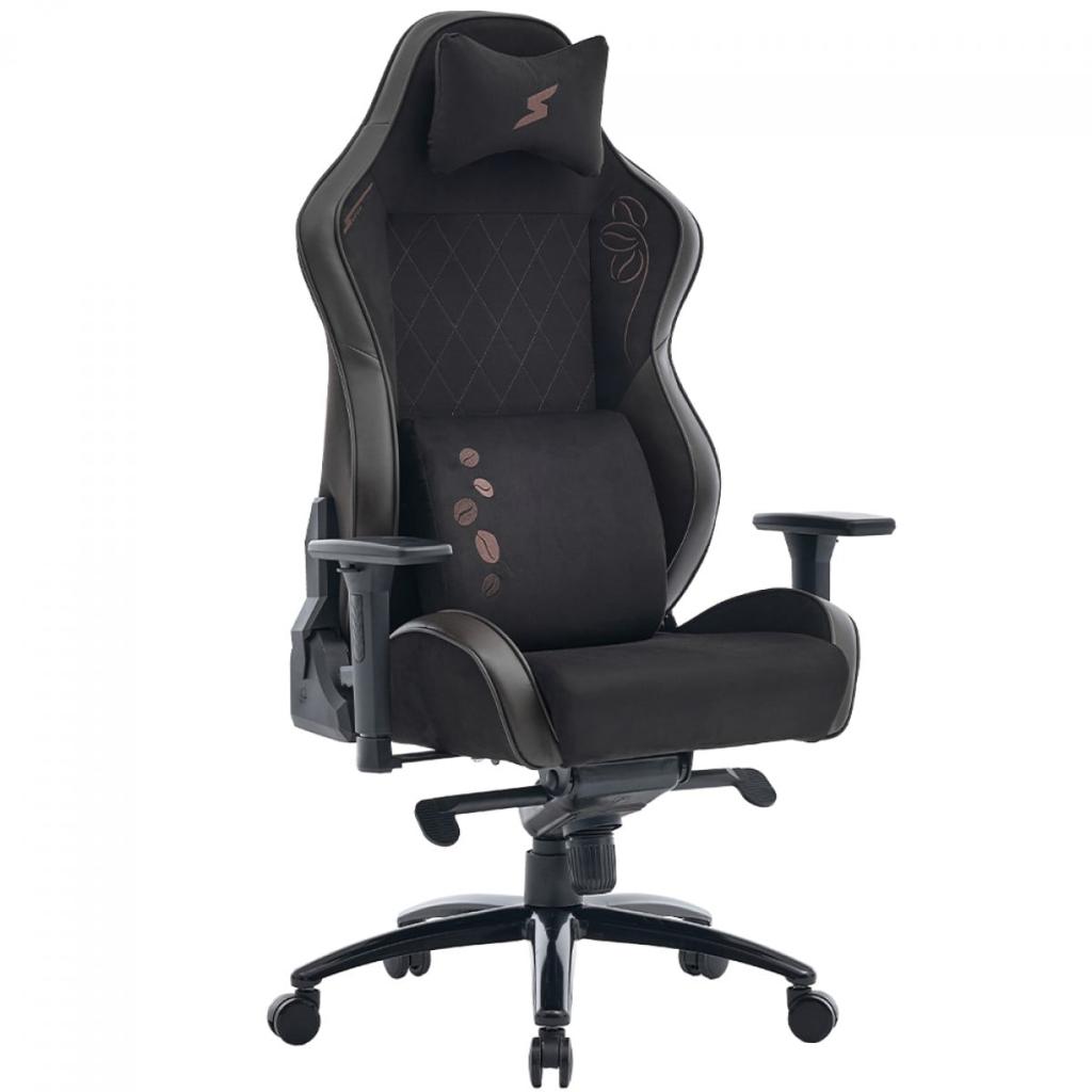 Cadeira Gamer SuperFrame Irish, Reclinável, 3D, Preta e Marrom, SF-CH-IRR3DBBF