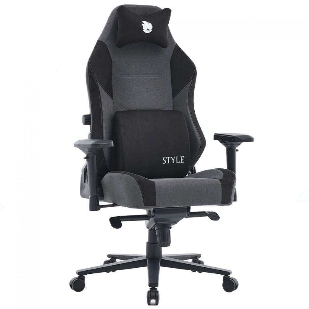 Cadeira Gamer Terabyte New Style, Reclinável, 4D, Tecido, Cinza e Preta, TR-CH-NSR4DGBF