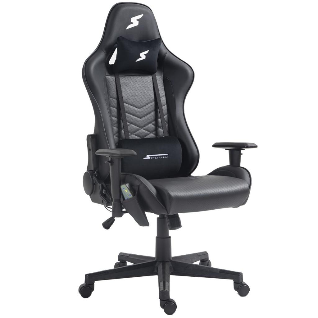 Cadeira SuperFrame Wave, Massageadora, Reclinável, 2D, Com Controle, Preta, SF-CH-WVR2DBL