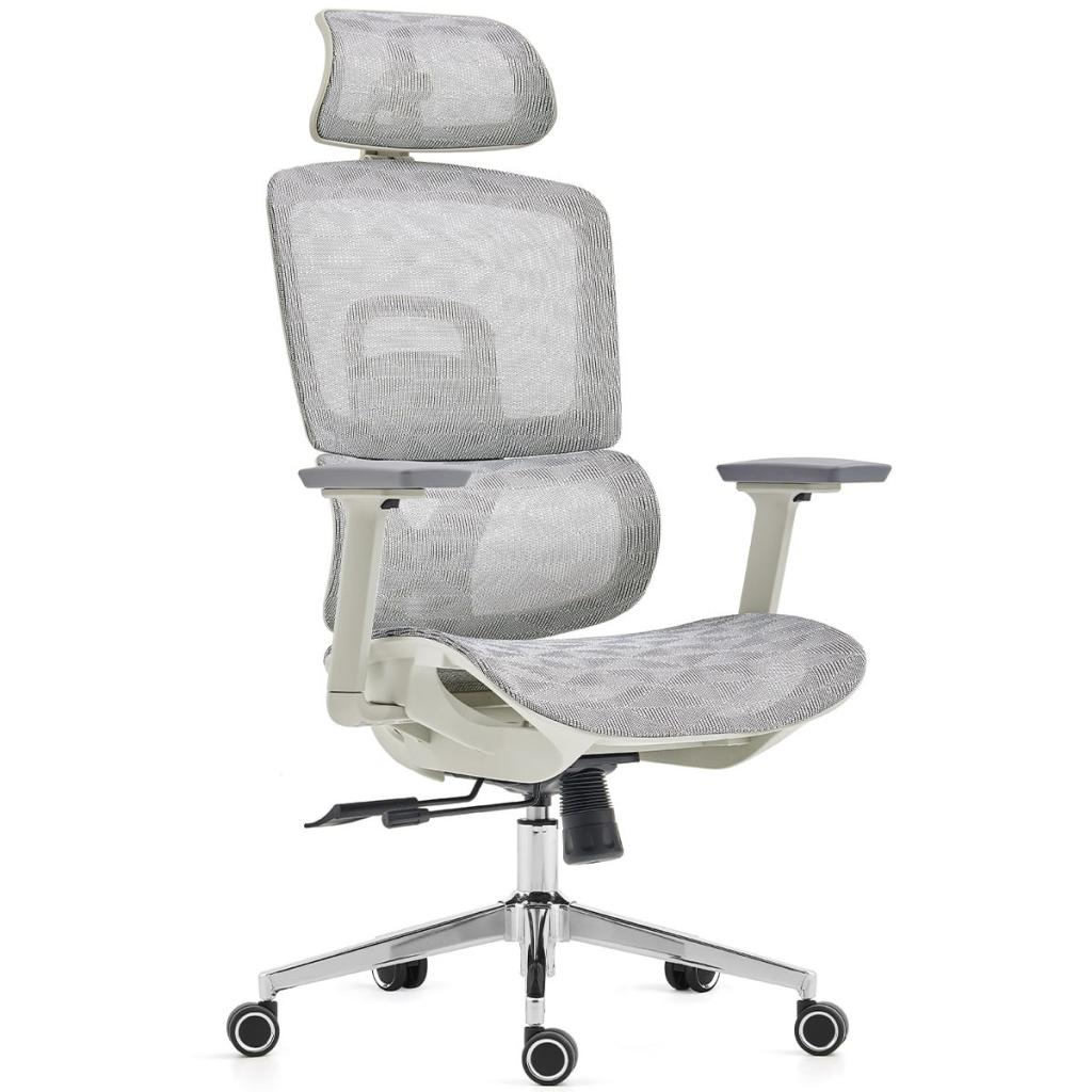 Cadeira de Escritório Dr. Office Business Pro, Cinza, Mesh, 3D, Altura Ajustável, DR-CH-BPR3DGH