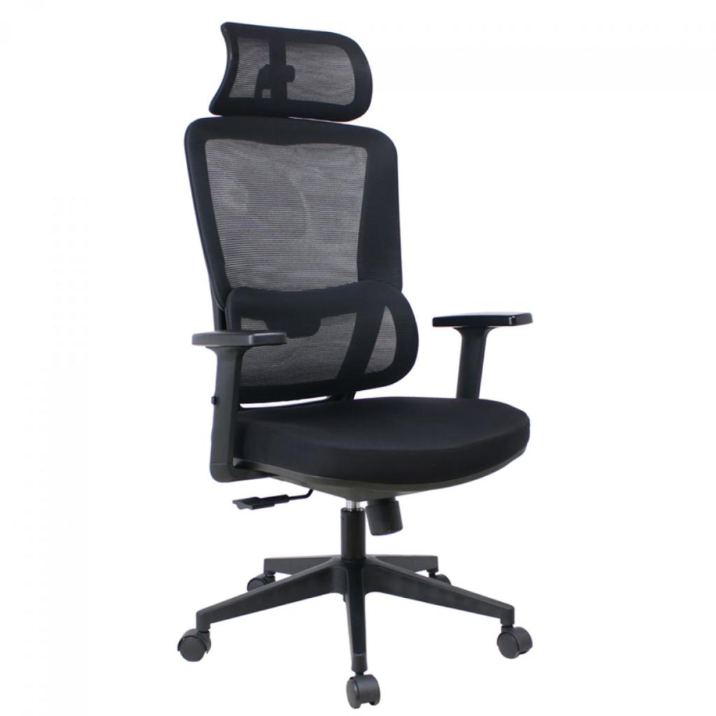 Cadeira de Escritório Dr. Office Work Pro, Ajustável, Mesh, Reclinável, Preta, DR-CH-WKPR2DB
