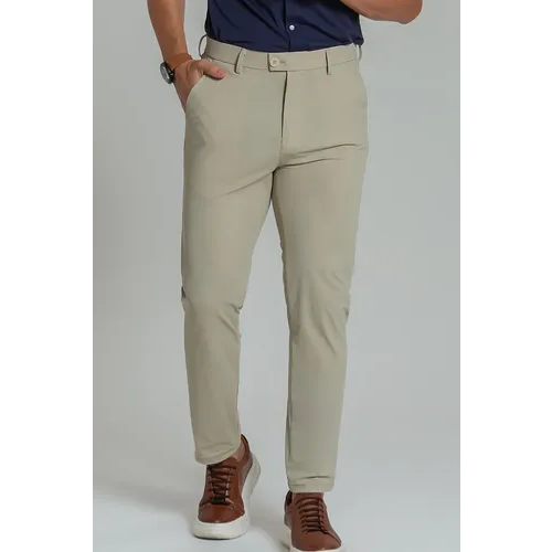 Calça Masculina Alfaiataria Poliamida Slim Elastano Social