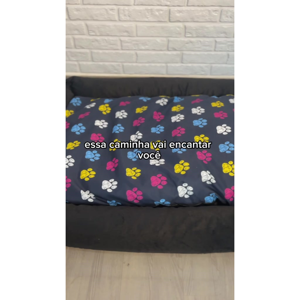 Cama Pet Extra Grande Impermeável 100X70  Cachorro e Gato Lavável Com Zipér Anti-friagem