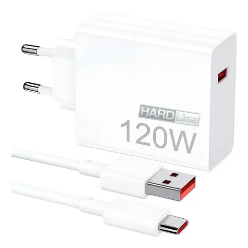 Carregador Celular 120w Turbo Compatível Xiaomi Poco X5 X6 X7 Pro Xiaomi 12t 13t 14t 15t Redmi 12 13 14 + Cabo Tipo-c - Marca Hardline
