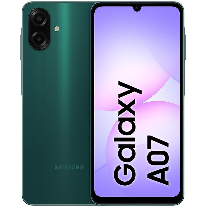 Celular Samsung Galaxy A07 128GB, 4GB, Câm. 50MP, Tela 6.7"- Verde