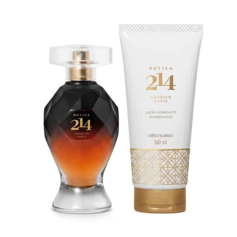Combo Botica 214 Arabian Oasis  Feminino: Eau De Parfum 75ml + Loção Corporal 150ml