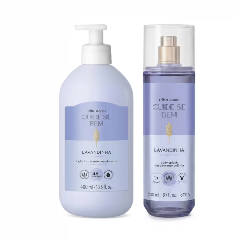 Combo Cuide-se Bem Lavandinha: Body Splash 200ml + Loção Corporal 400ml