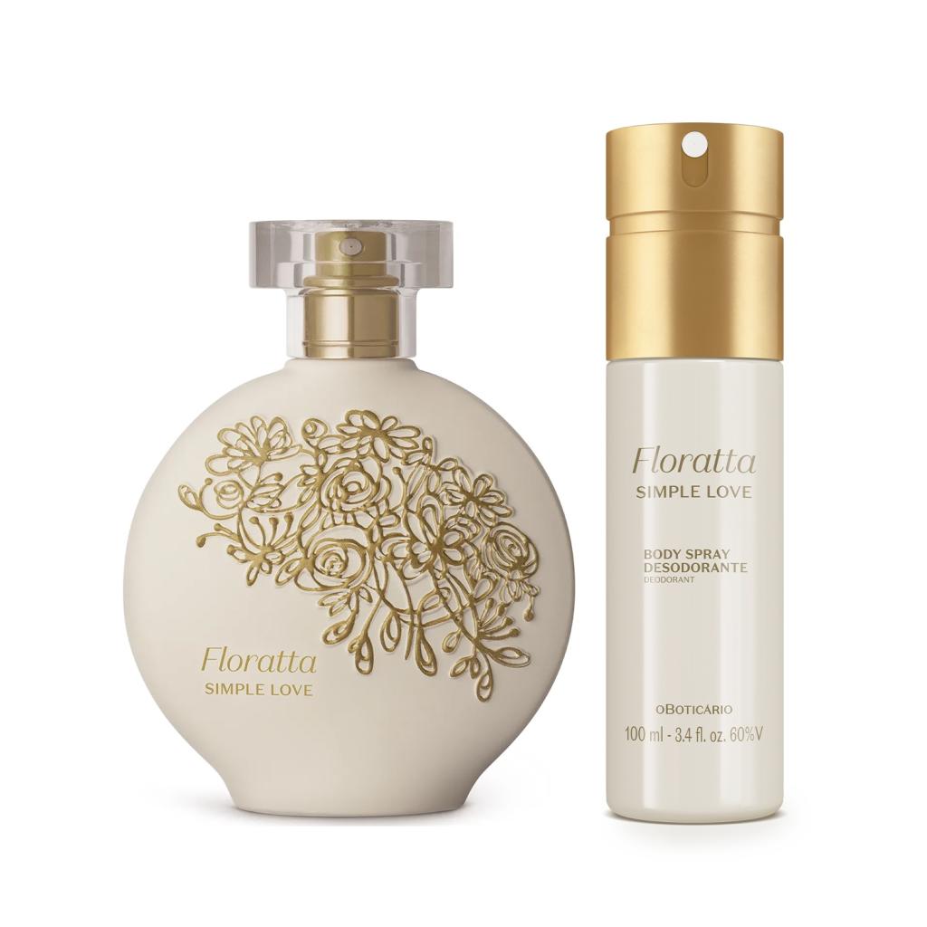 Combo Floratta Simple Love: Desodorante Colônia 75ml + Body Spray 100ml