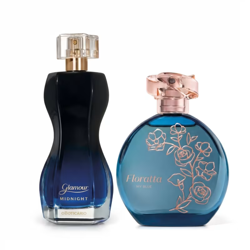 Combo Glamour Midnight Desodorante Colônia 75ml + Floratta My Blue Desodorante Colônia 75ml