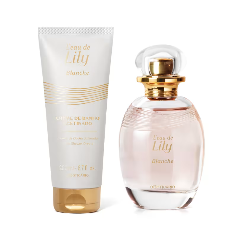 Combo L’eau de Lily Blanche:  Desodorante Colônia 75ml + Creme de banho Acetinado Corporal  200ml