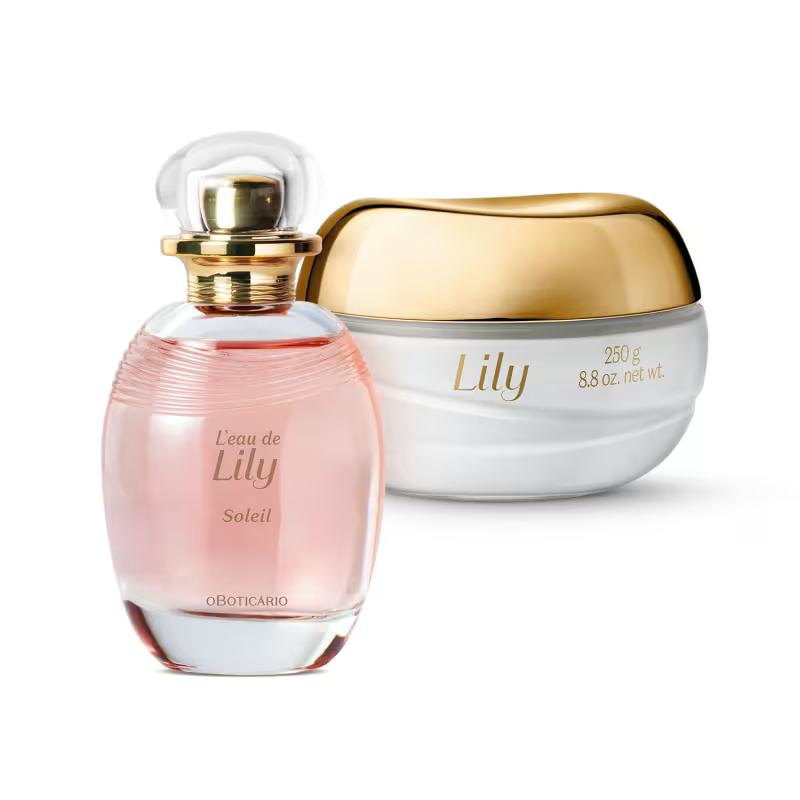 Combo Lily:  Soleil Desodorante Colônia 75ml + Creme Acetinado Hidratante Desodorante 250g