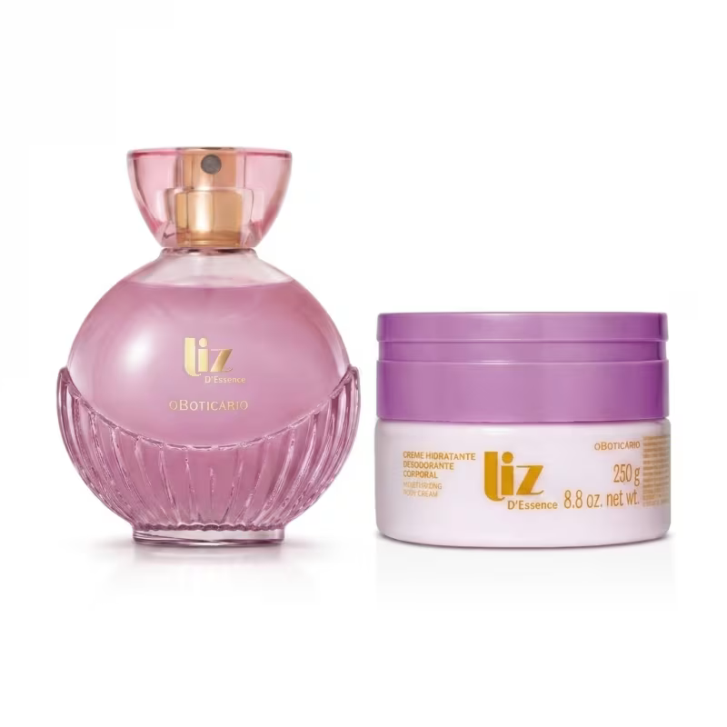 Combo Liz D’essence: Desodorante Colônia 100ml + Creme Hidratante Corporal 250g