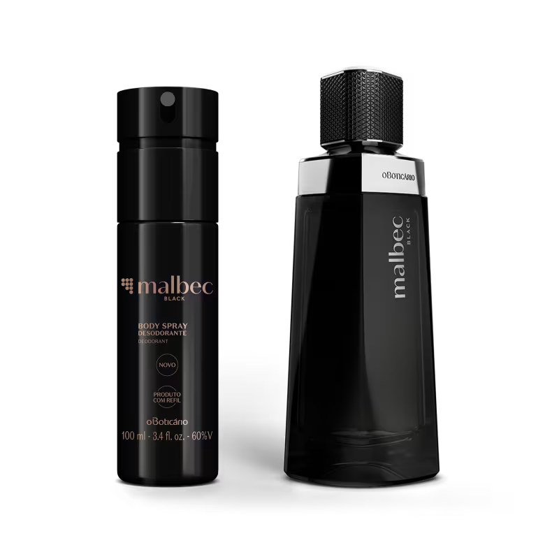 Combo Malbec Black:  Desodorante Colônia 100ml + Body Spray 100ml