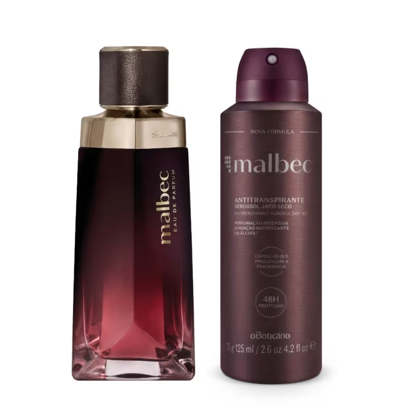 Combo Malbec: Eau De Parfum 90ml + Desodorante Aerossol 75g/125ml