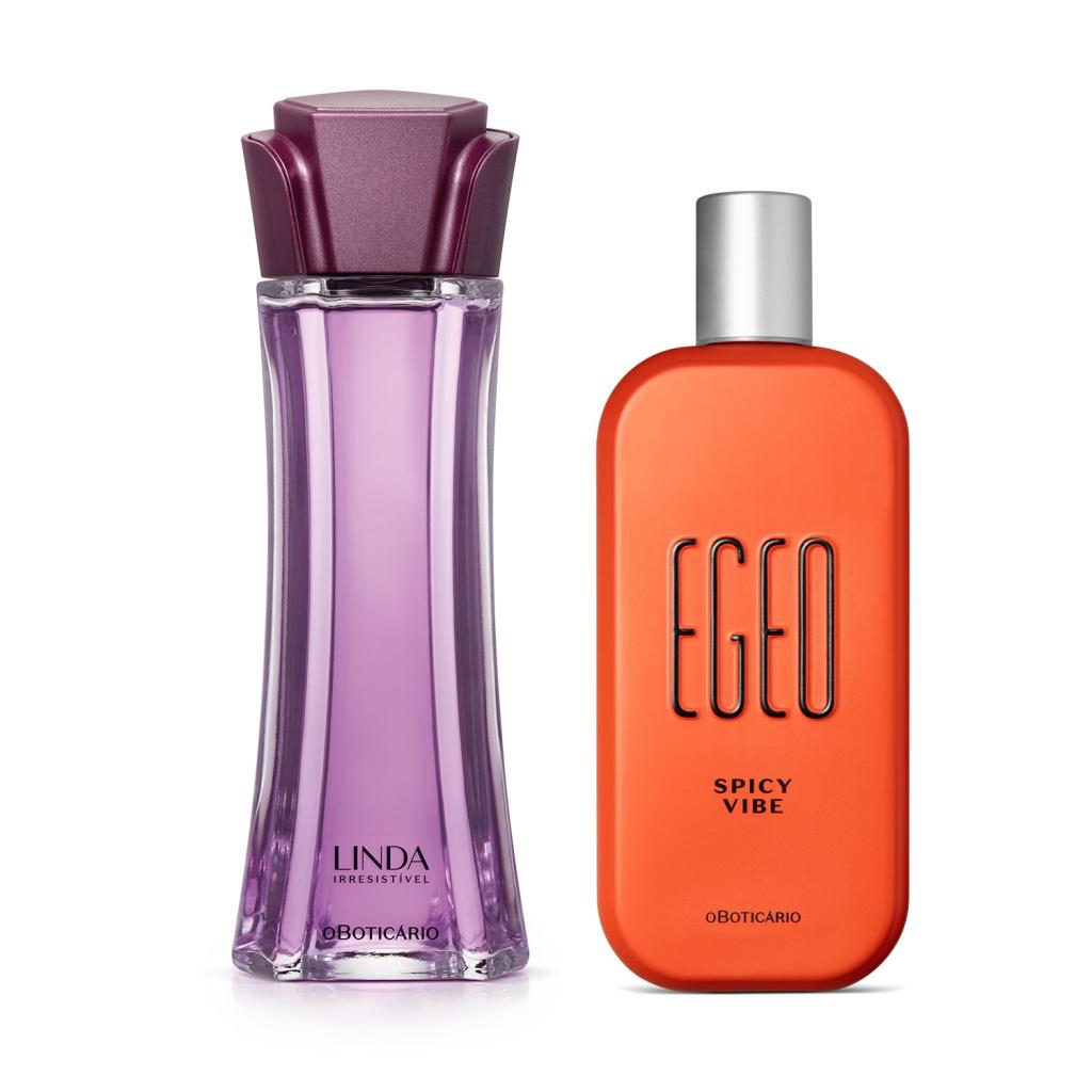 Combo Perfumaria: Egeo Spicy Vibe 90ml + Linda Irresistível 100ml