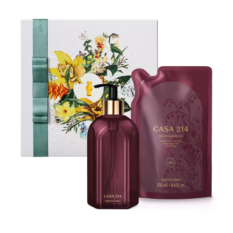 Combo Presente Dia Das Mães Figo Magnífico: Sabonete Líquido 250ml + Refil 250ml