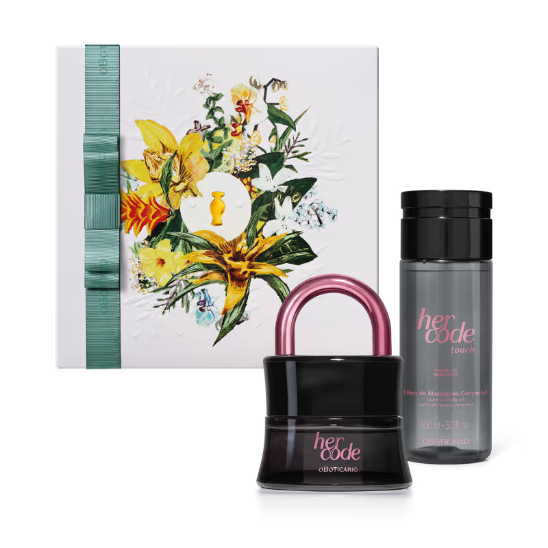 Combo Presente Dia Das Mães Her Code Touch: Eau De Parfum 50ml + Óleo De Massagem Corporal 150ml