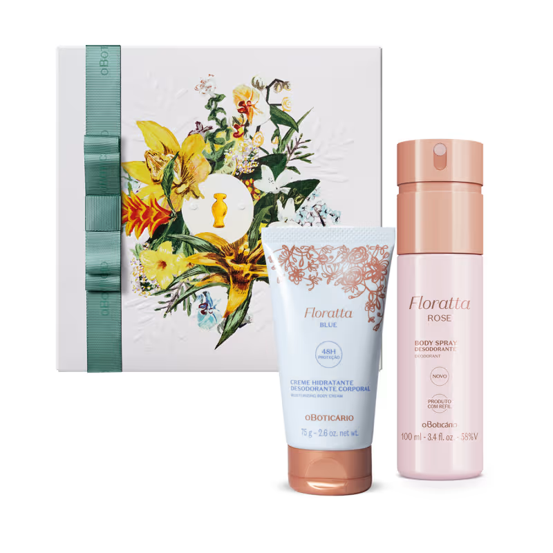 Combo Presente Dia das Mães Floratta Blue: Body Spray 100ml + Creme Corporal 75g