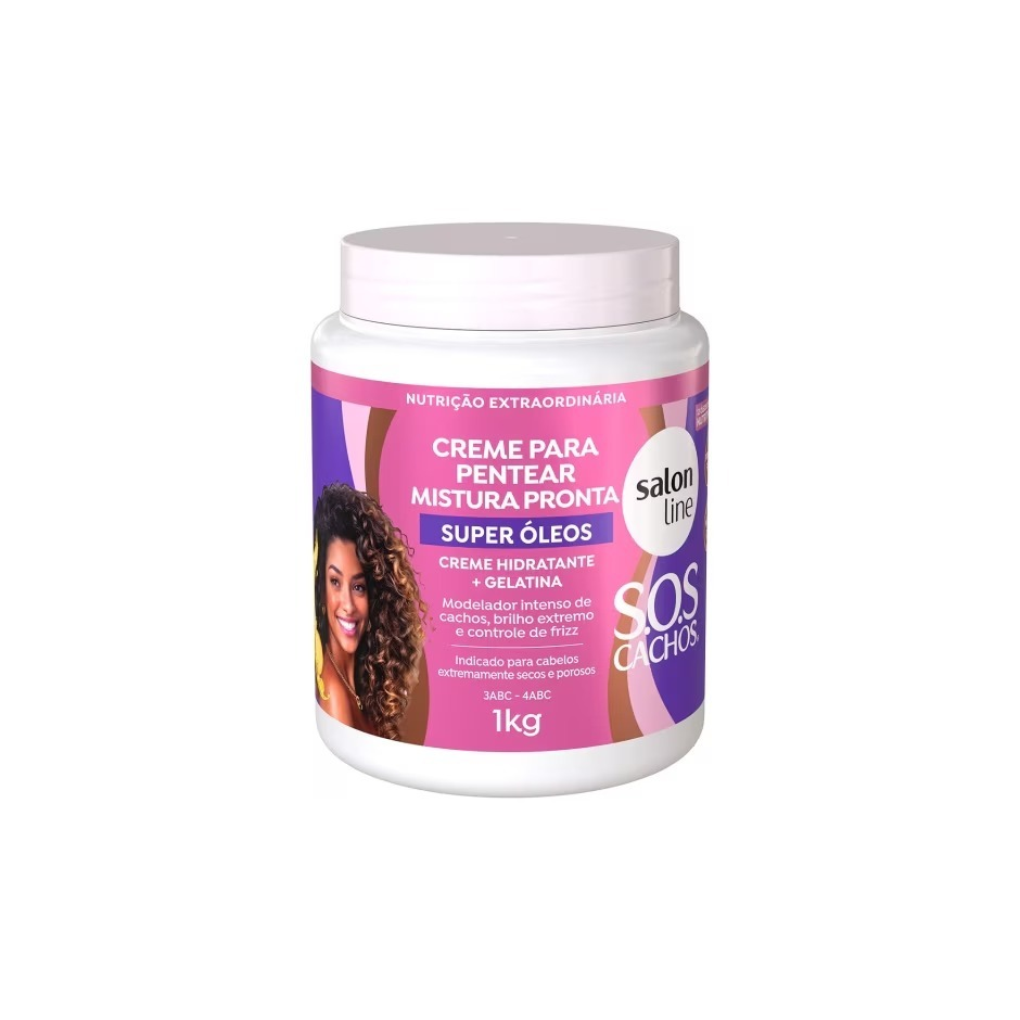 Creme Para Pentear Gel Creme SOS Cachos Super Óleos 1kg