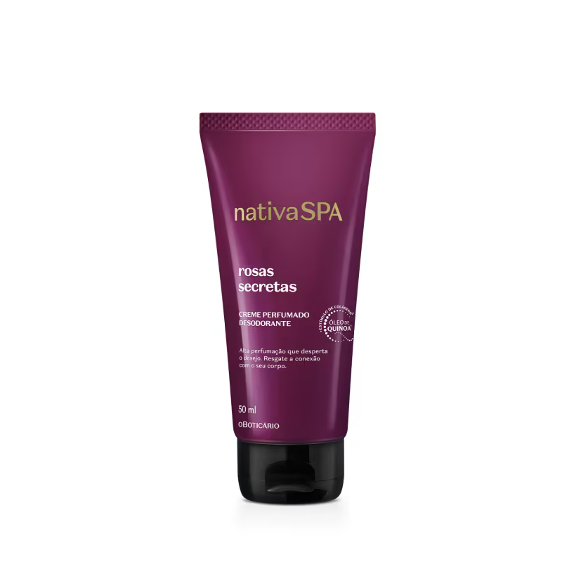 Creme Perfumado Desodorante Corporal Nativa Spa Rosas Secretas 50ml