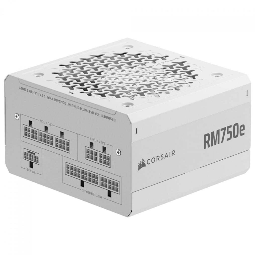 Fonte Corsair RM750e, 750W, Cybenetics Gold, PCIe 5.1, Full Modular, Branco, ‎CP-9020292-BR
