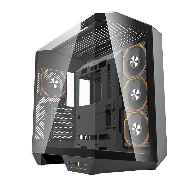 Gabinete Gamer Aigo Darkflash Arcee DY470, ARGB, Full-Tower, Lateral de Vidro, Com 4 Fans, Preto, DY470-BK-4F