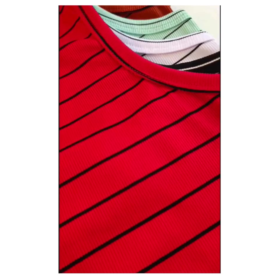 KIT 2 BLUSA REGATA FEMININA CANELADA TENDÊNCIA LISTRADA PREMIUM