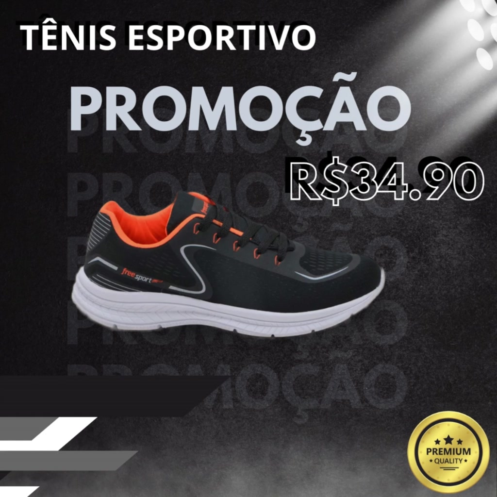 KIT 3 Pares Tênis Masculino Esportivos para Academia