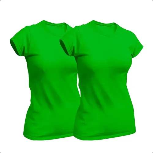 Kit 2 Camisetas Básica Feminina Lisa Dry Fit Baby Look Blusa