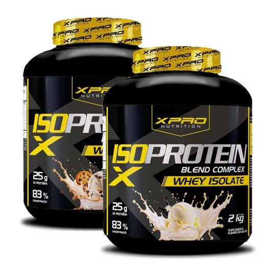 Kit 2x Whey Protein Isolado Blend Complex 2Kg - XPRO