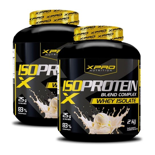 Kit 2x Whey Protein Isolado Blend Complex 2Kg - XPRO