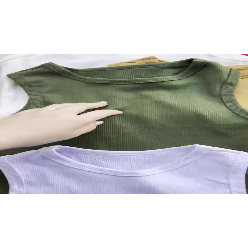 Kit 3 Cropped Feminino Canelada Regata Feminina Camiseta Básica Feminina Crooped Regatinha Cropet canelado básico