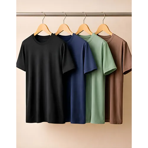 Kit 4 Camisetas Masculinas Algodão Não Encolhe E Não Amassa
