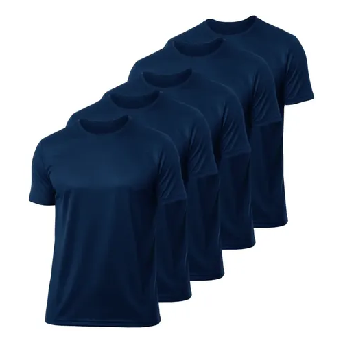 Kit 5 Camisetas Básicas Dry Academia Treino Masculina
