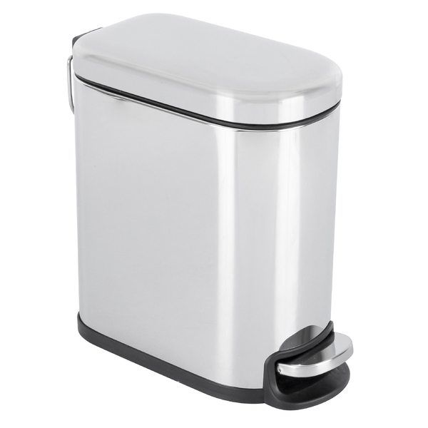 Lixeira para Banheiro 5L Aço Inox Pedal Dustbins Remix Slim Cromada Sensea