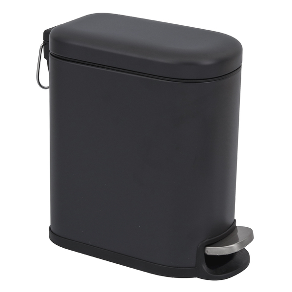 Lixeira para Banheiro 5L Aço Pedal Dustbins Remix Slim Preta Sensea