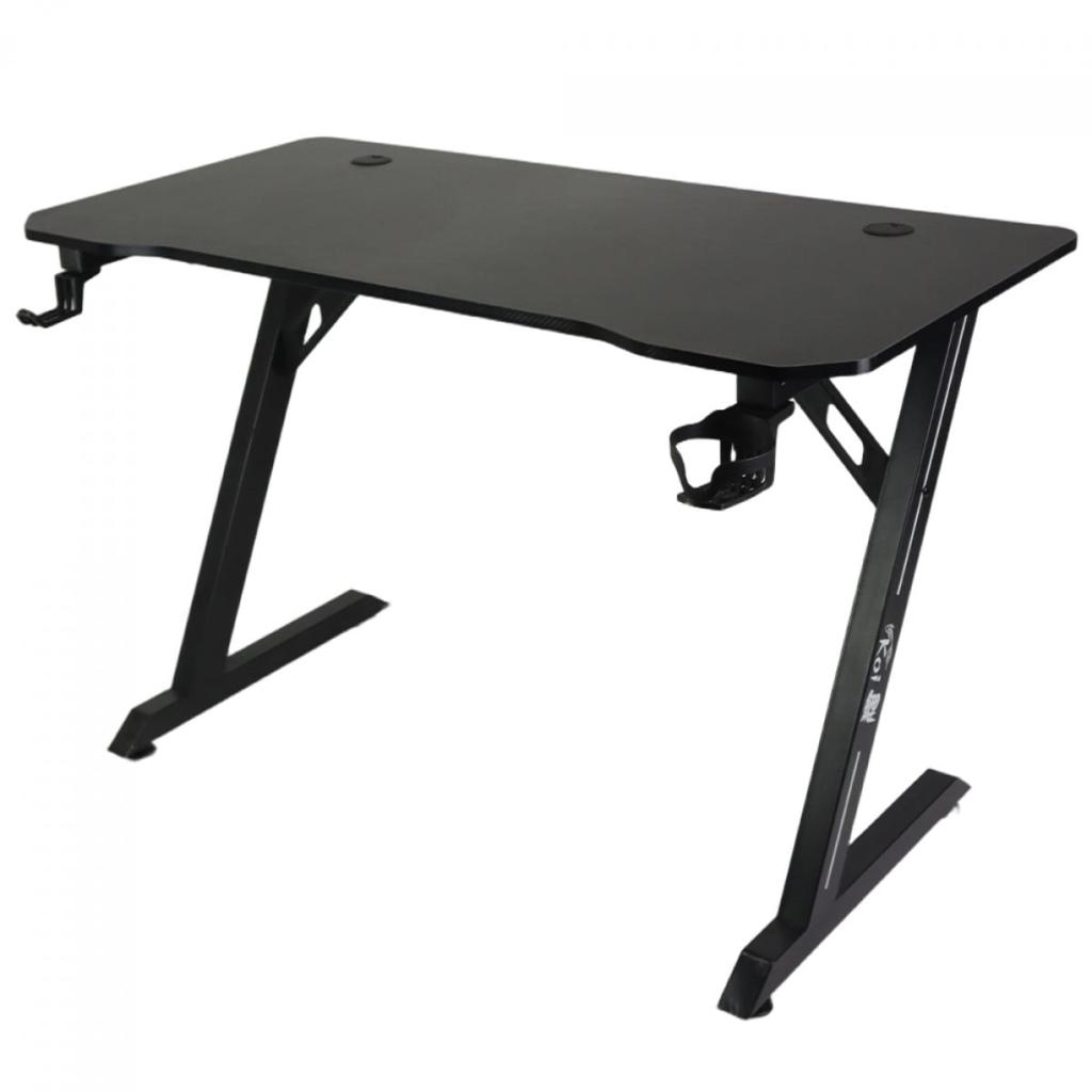 Mesa Gamer Ninja Koi, Com Suporte Para Headset e Copo, Preta, SF-TB-KI12060BF