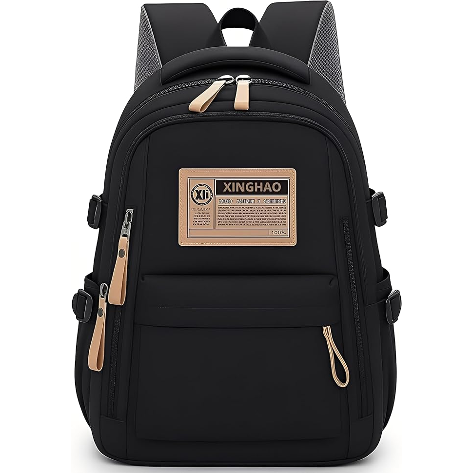 Mochila Masculina Feminina Notebook Viagem Trabalho Escola Escolar Preta Grande Impermeável Reforçada Resistente Passeio Casual