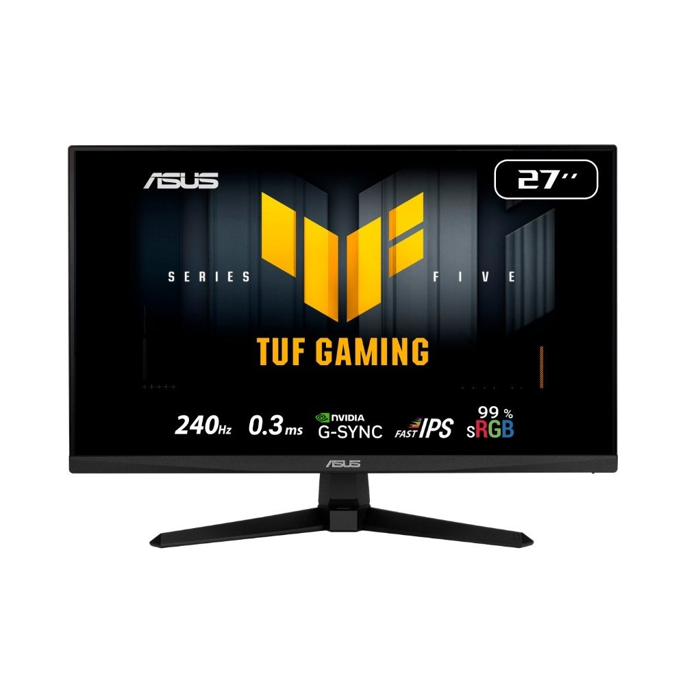 Monitor Gamer ASUS TUF 27", Full HD, 240Hz, 0.3ms, Fast IPS, VRR, G-Sync Comp, FreeSync Premium, HDR10, Som Integrado, Preto - VG279QM5A