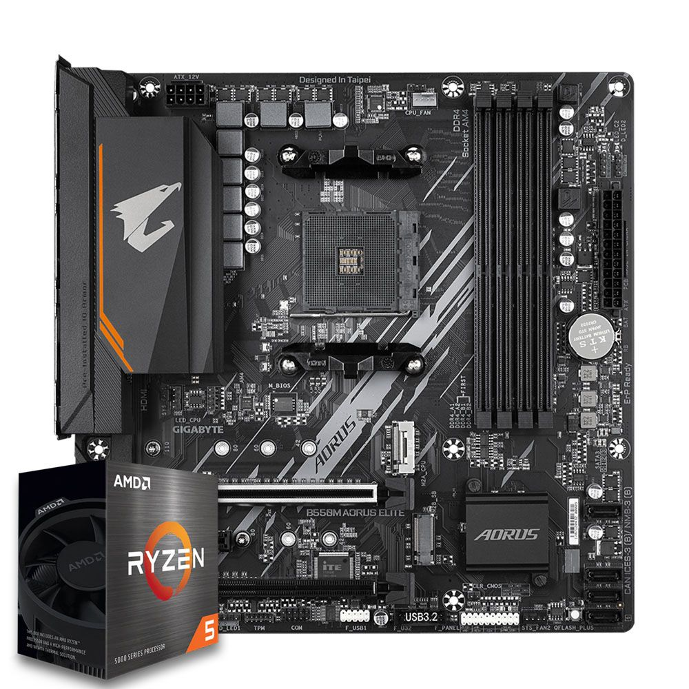Pichau Kit upgrade, AMD Ryzen 5 5600GT, B550 Aorus Elite DDR4